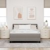 vidaXL Cama tipo Box Spring con colch&oacute;n Taup&eacute; 190 x 140 cm Poli&eacute;ster