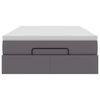 vidaXL Estructura cama otomana colch&oacute;n gris 120x190 cm cuero sint&eacute;tico