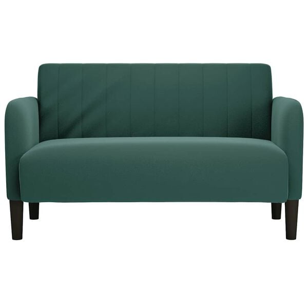 vidaXL Sof&aacute; Loveseat verde oscuro 109 cm terciopelo