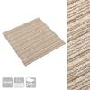 vidaXL Alfombra 20 pcs Beige a rayas 50 x 50 cm 100% Polipropileno