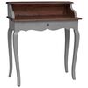 vidaXL Escritorio de madera maciza de caoba 80x40x92 cm