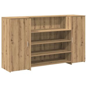 vidaXL Mostrador de recepci&oacute;n roble artisian 180x50x103,5 cm