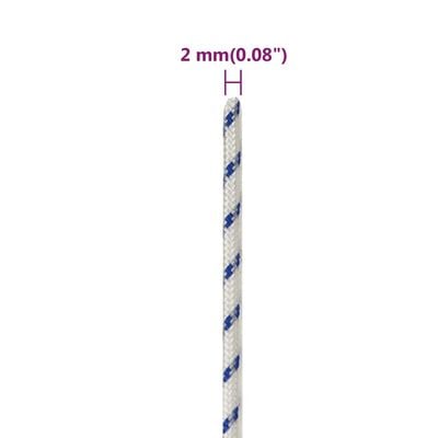 vidaXL Cuerda de barco polipropileno blanco 2 mm 25 m