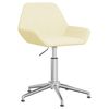 vidaXL Silla de oficina giratoria tela color crema
