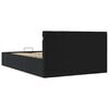 vidaXL Cama hidr&aacute;ulica almacenaje LED sin colch&oacute;n negro 120x200 cm