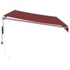 vidaXL Toldo retr&aacute;ctil autom&aacute;tico con luces LED burdeos 350x250 cm