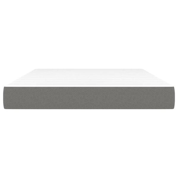 vidaXL Colchón de muelles ensacados tela gris oscuro 140x200x20 cm