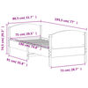 vidaXL Estructura de cama sin colch&oacute;n madera maciza blanca 75x190 cm