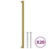 vidaXL Tiradores para armarios 20 uds acero inoxidable dorado 480 mm