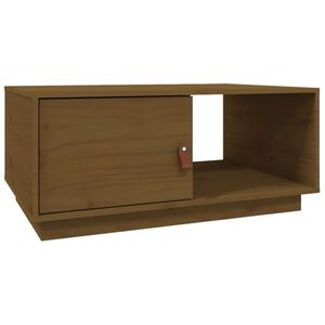 vidaXL Mesa de centro madera maciza de pino marr&oacute;n miel 80x50x35,5 cm