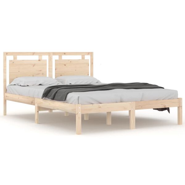vidaXL Estructura de cama de madera maciza de pino 120x200 cm