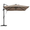 vidaXL Parasol Roma de Brazo Lateral Taupe y Negro 352 x 251 x 265 cm