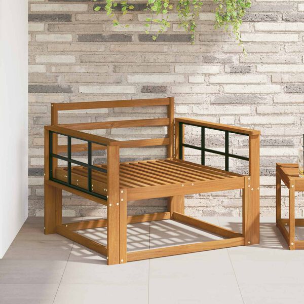 vidaXL Sof&aacute; intermedio de exterior Madera de Acacia S&oacute;lida Natural