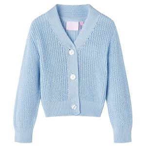 vidaXL C&aacute;rdigan de punto infantil azul 92