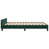 vidaXL Estructura cama sin colch&oacute;n terciopelo verde oscuro 140x190 cm