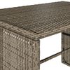 vidaXL Set comedor de jardín 3 piezas con cojines ratán sintético gris