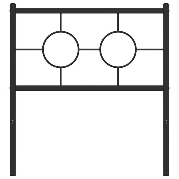 vidaXL Cabecero de repuesto de metal negro 80 cm