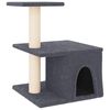 vidaXL Rascador para gatos con postes de sisal gris oscuro 48 cm
