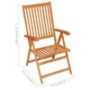 vidaXL Conjunto de comedor de jard&iacute;n 5 piezas madera maciza de teca