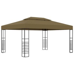 vidaXL Cenador gris taupe 3x4 m 180 g/m&sup2;