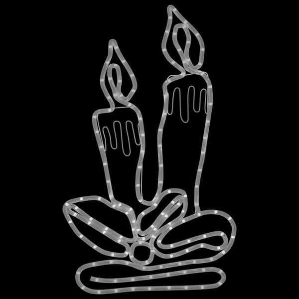 vidaXL Figura de velas de Navidad con 144 LED 70x42 cm