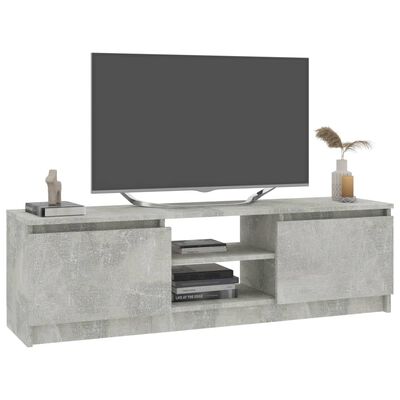 vidaXL Mueble para TV de aglomerado gris hormigón 120x30x35,5 cm