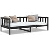 vidaXL Sof&aacute; cama sin colch&oacute;n madera maciza de pino negro 90x200 cm