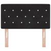 vidaXL Cabecero con cabecera Negro 80 cm Cuero sintético