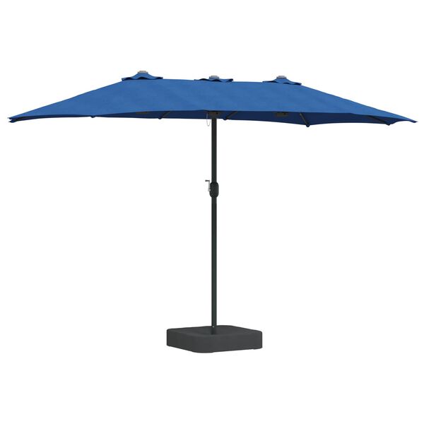 vidaXL Sombrilla de jard&iacute;n Azul azur 385 x 209 x 244 cm Poli&eacute;ster