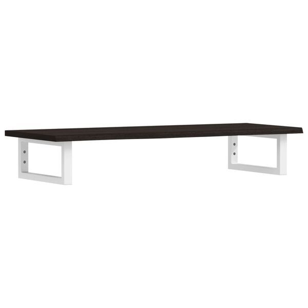 vidaXL Estante de lavabo de pared de acero y madera maciza de roble