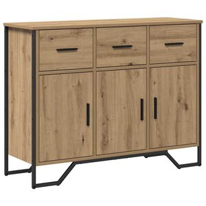 vidaXL Aparador con caj&oacute;n Roble artesanal 97 x 32,5 x 74,5 cm