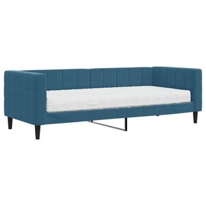 vidaXL Sof&aacute; cama con colch&oacute;n terciopelo azul 80x200 cm