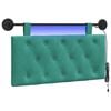 vidaXL Cabecero colgante Con luz LED Tuquesa Terciopelo