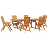 vidaXL Conjunto de Comedor de Jard&iacute;n 7 uds. Marr&oacute;n