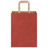 vidaXL Bolsas de papel con asas 50 uds rojo 21x11x28 cm