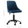 vidaXL Silla de comedor giratoria de terciopelo azul