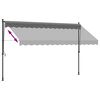 vidaXL Toldo retr&aacute;ctil de tela y acero gris antracita 350x150 cm