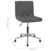 vidaXL Sillas de comedor giratorias 4 unidades terciopelo gris oscuro