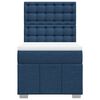 vidaXL Cama box spring con colch&oacute;n tela azul 90x190 cm