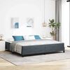 vidaXL Cama tipo Box Spring con colch&oacute;n Gris oscuro 200 x 200 cm tela