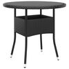 vidaXL Juego de comedor para jardín 5 piezas ratán sintético negro