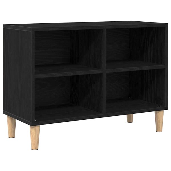 vidaXL Gabinete de TV Roble Negro 69,5 x 30 x 50 cm