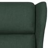 vidaXL Sill&oacute;n de masaje el&eacute;ctrico tela verde oscuro