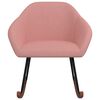 vidaXL Silla mecedora de tela rosa