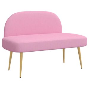 vidaXL Banco tapizado con respaldo Rosa 110 x 60 x 76 cm