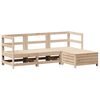 vidaXL Juego de sof&aacute;s de jard&iacute;n 4 pzas madera maciza de pino