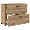 vidaXL Gabinete de Ba&ntilde;o con caj&oacute;n Roble artesanal 76,5 x 35 x 64 cm