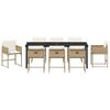 vidaXL Conjunto de Comedor de Jard&iacute;n 9 pcs Beige rat&aacute;n sint&eacute;tico