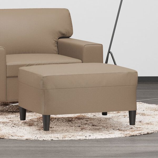 vidaXL Reposapi&eacute;s de cuero sint&eacute;tico color capuchino 70x55x41 cm