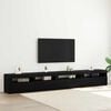 vidaXL Conjunto de mueble de TV 3 pcs Roble Negro 270 x 35 x 40 cm